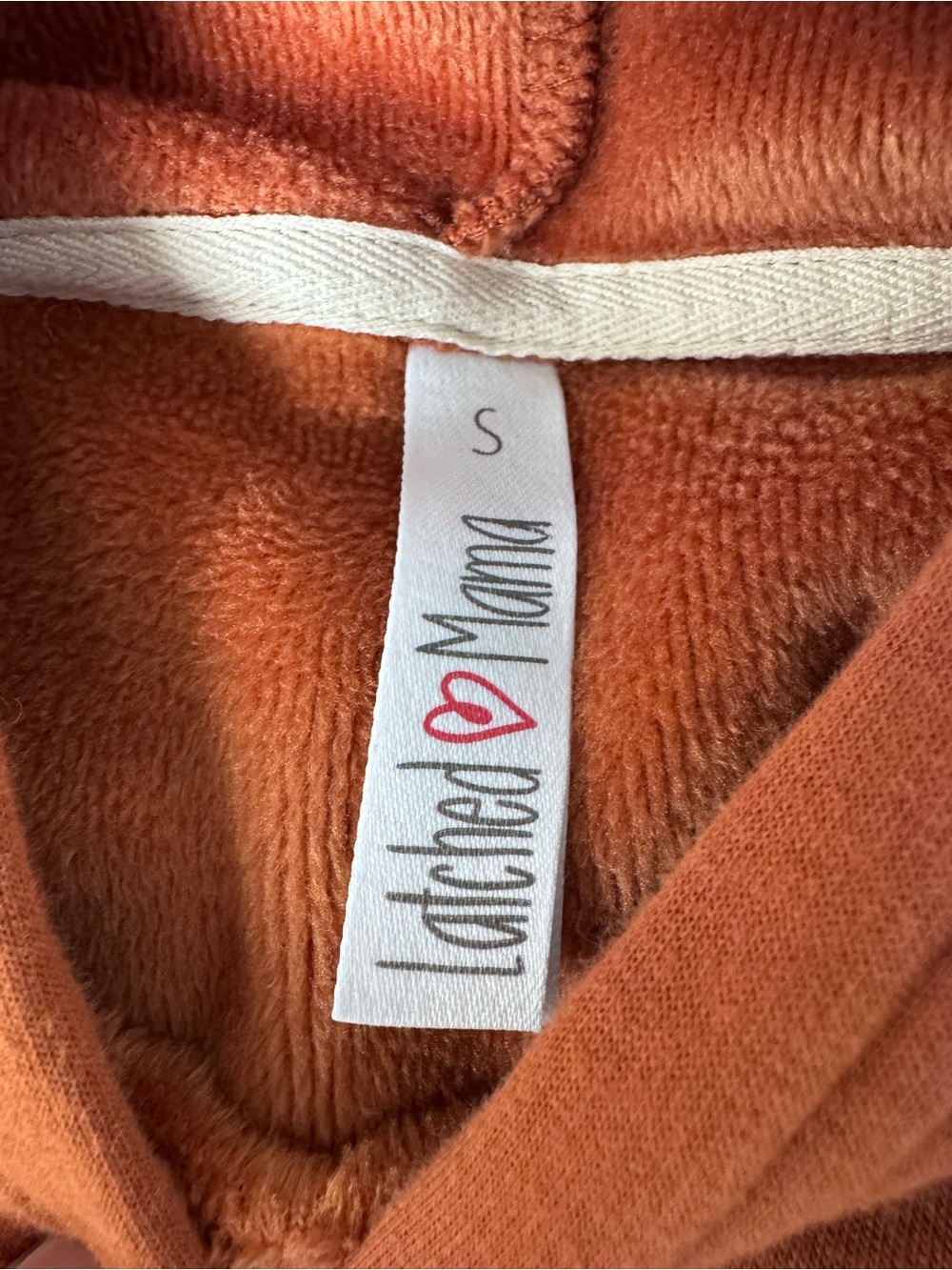 Latched Mama Trailblazer Nursing Hoodie Size S Colorblock Rust Sage - Picture 8 of 11